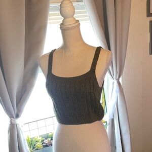wild fable Olive Green Ribbed Cropped Tank